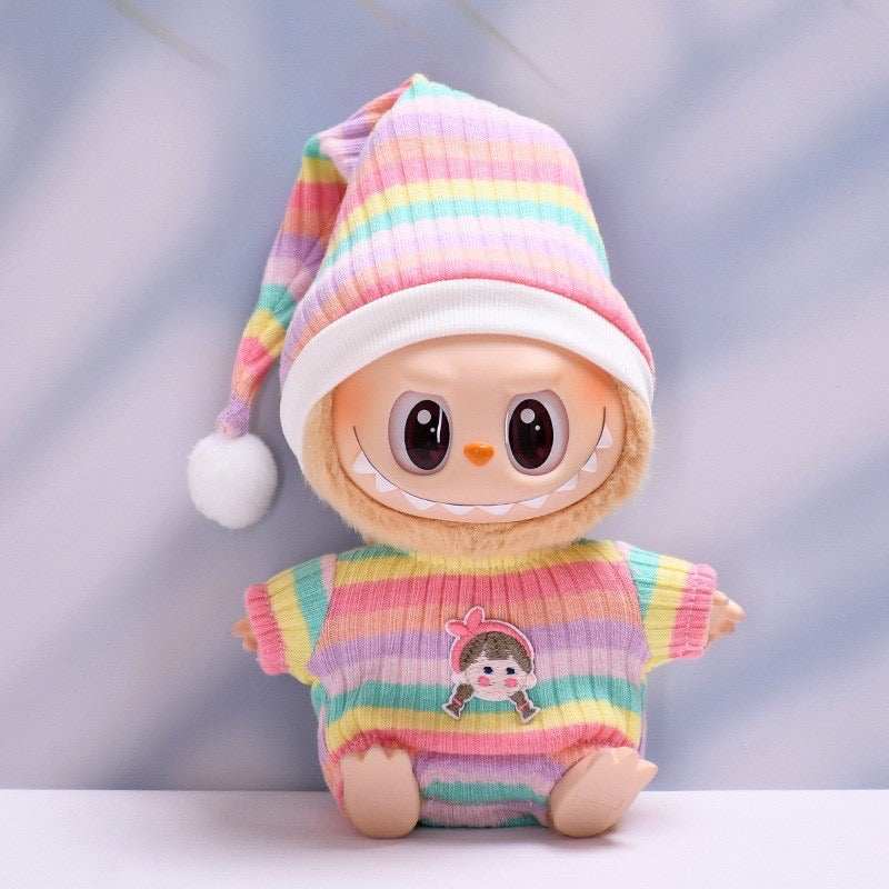Labubu Clothes Rainbow Sleepwear Set