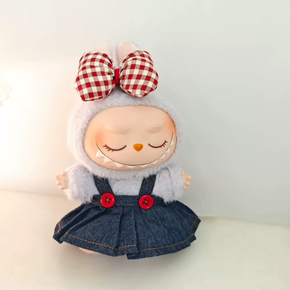 Labubu Clothes Bow Denim Set