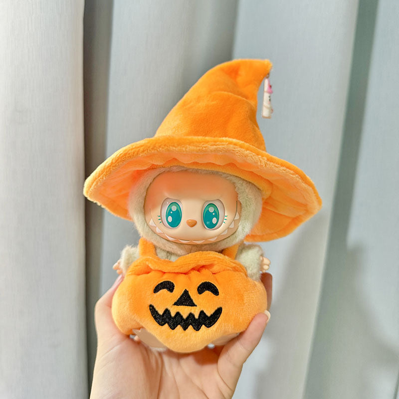 Labubu Clothes Plush Orange Witch Set