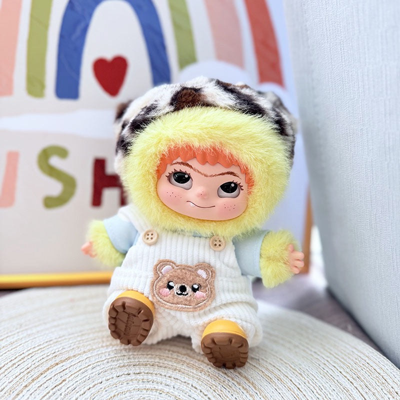 Wakuku Clothes White Bear Overalls Set