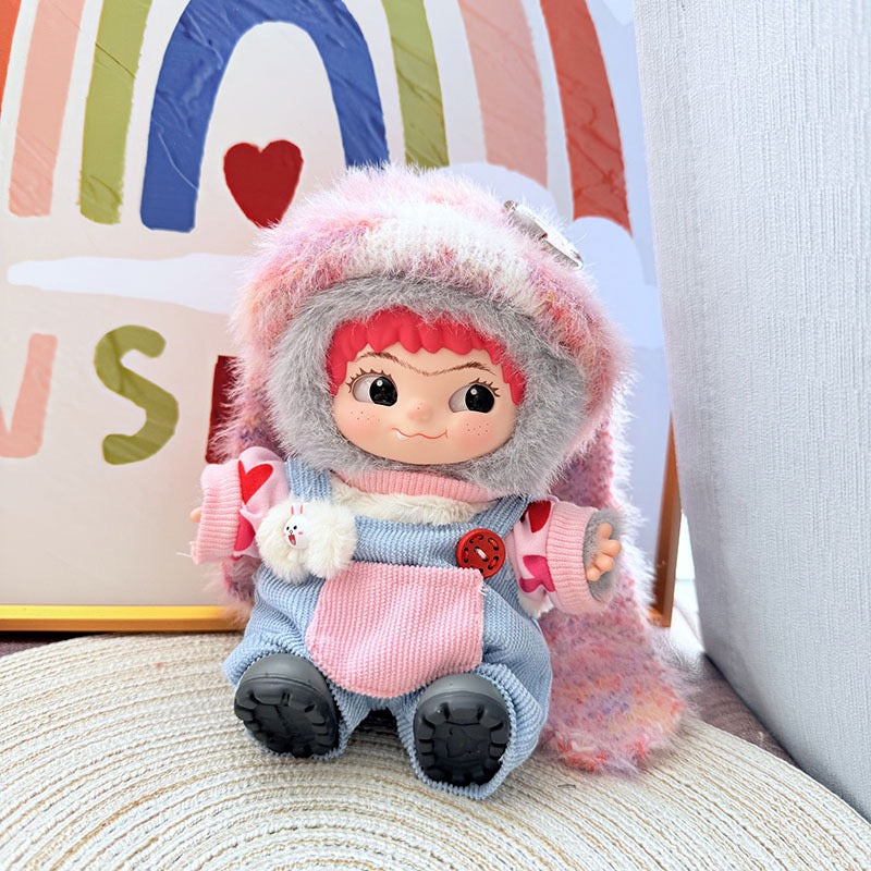 Wakuku Clothes Pink & Blue Overalls Set